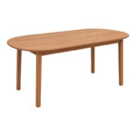 Skyl teak wood table in natural shade 190x90x75cm