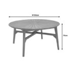 Table Colen teak wood in a natural shade D150x75cm - Слика 5