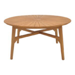 Colen teak wood table in natural shade Φ180x75cm - Image 2