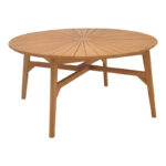 Colen teak wood table in natural shade Φ180x75cm