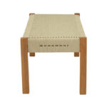 Bench Uma teak wood and pe rope in natural shade 120x45x40cm - Image 4