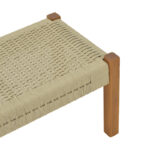 Bench Uma teak wood and pe rope in natural shade 150x45x40cm - Image 5