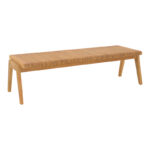 Polymorphic sofa-bench Jey teak wood in natural shade 150x57.5x80cm - Image 2