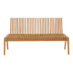 Polymorphic sofa-bench Jey teak wood in natural shade 150x57.5x80cm - Image 4