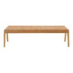 Polymorphic sofa-bench Jey teak wood in natural shade 150x57.5x80cm - Image 5