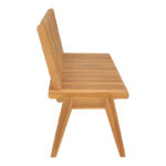 Polymorphic sofa-bench Jey teak wood in natural shade 150x57.5x80cm - Image 6