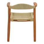 Armchair Ganny teak wood and pe rope in natural shade 61x58x71cm - Слика 6