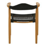 Armchair Ganny teak wood and pe rope in black shade 59x56x71cm - Слика 5