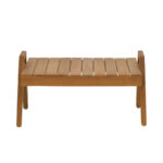 Kally sun lounger table, teak wood in natural shade 66x49.5x34cm - Image 2