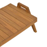 Kally sun lounger table, teak wood in natural shade 66x49.5x34cm - Image 3