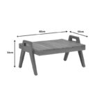 Kally sun lounger table, teak wood in natural shade 66x49.5x34cm - Image 5