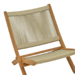 Foldable armchair Seeal teak wood and pe rope in natural shade 61x76x72cm - Слика 5
