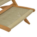 Foldable armchair Seeal teak wood and pe rope in natural shade 61x76x72cm - Слика 6