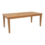 Dining set 7pcs Ganny-Mady teak wood in natural-black shade 200x100x75cm - Слика 5