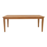 Dining set 7pcs Ganny-Mady teak wood in natural-black shade 200x100x75cm - Слика 6
