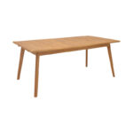 Dining set 9 pcs Ganny-Pino teak wood in natural - black shade 180/240x100x75cm - Слика 5