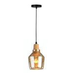Ceiling lamp Kure natural metal-glass D13.8x23cm