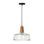 Godren ceiling lamp transparent metal-glass D24x19cm