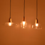 Three-light ceiling lamp Somele transparent metal-glass D73.8x23cm - Image 2