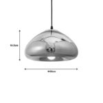 Ceiling lamp Ovalone gold metal-glass D30x16.5cm - Слика 2