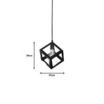 Kibe ceiling lamp black metal 22x28cm - Слика 2