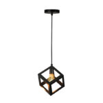 Кибе плафонска светилка црна метална 22x28 см