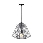Ceiling lamp Uamlen black metal 40x35cm