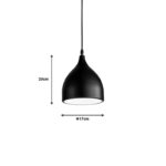Ceiling lamp Perce black metal D17x20cm - Image 2