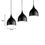 Ceiling lamp Perce I black metal 50x17x120cm - Слика 2