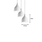 Three-light ceiling lamp Perce II white metal 30x17x120cm - Слика 2