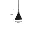Ceiling lamp Jedren black metal D18x27cm - Слика 2