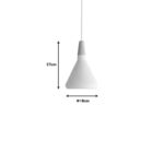 Ceiling lamp Jedren white metal D18x27cm - Слика 2