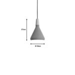 Ceiling lamp Jedren grey metal D18x27cm - Слика 2