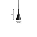 Ceiling lamp Gafmon black metal Φ18.5x40cm - Image 2