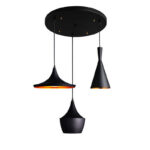Ceiling lamp Latren II black-gold metal 50x50x100cm