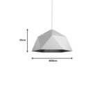 Ceiling lamp Hazmi white-gold metal D38x20cm - Слика 2