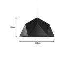 Ceiling lamp Hazmi black-gold metal D38x20cm - Слика 2