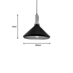 Ceiling lamp Denvel black-gold metal D35x24cm - Image 2