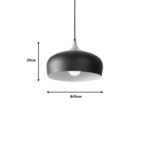 Ceiling lamp Pedrity black metal D35x29cm - Image 2