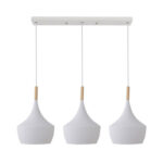 Three-light ceiling lamp Eracile II white metal 84x36cm