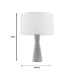 Table lamp Conte beige-natural color wood-fabric Φ25x35cm - Image 2