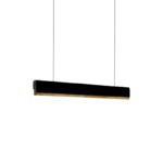 Ceiling lamp Rafmole led black metal-wood 120x7.5cm