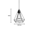 Ceiling lamp Jabrey black metal D20.5x25cm - Image 2