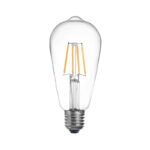 LED lamp ST64 Bulb 4W 3000K E27 clear
