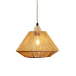 Single-light ceiling lamp Ligua metal-rope in natural shade Φ30x22cm - Image 2