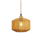 Siang single-light ceiling lamp, metal-rope in natural shade, Φ25x20cm - Слика 2