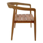 Armchair Noody teak wood in natural shade 62x55x75cm - Image 3