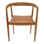 Armchair Noody teak wood in natural shade 62x55x75cm - Image 4
