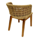 Milou chair teak wood and pe rope in natural shade 59x65x73cm - Слика 2