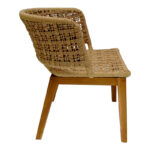 Milou chair teak wood and pe rope in natural shade 59x65x73cm - Слика 3